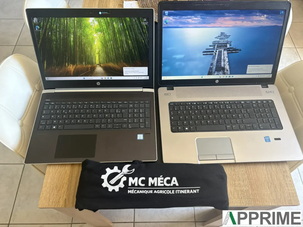 Don de 2 pcs portables Donc de pc pour création d'entreprise